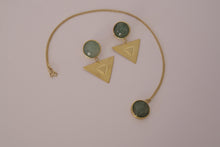 Φόρτωση εικόνας στο εργαλείο προβολής Συλλογής, Earth shapes green goldplated