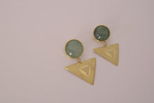 Φόρτωση εικόνας στο εργαλείο προβολής Συλλογής, Earth shapes green goldplated