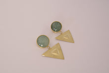 Φόρτωση εικόνας στο εργαλείο προβολής Συλλογής, Earth shapes green goldplated