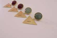 Φόρτωση εικόνας στο εργαλείο προβολής Συλλογής, Earth shapes green goldplated