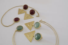 Φόρτωση εικόνας στο εργαλείο προβολής Συλλογής, Earth shapes green goldplated