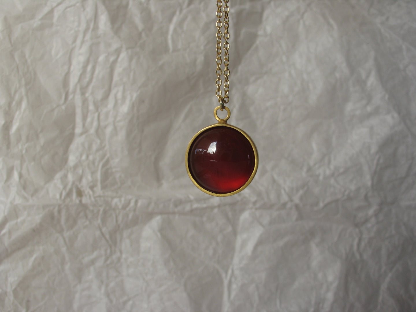 Agate red goldplated